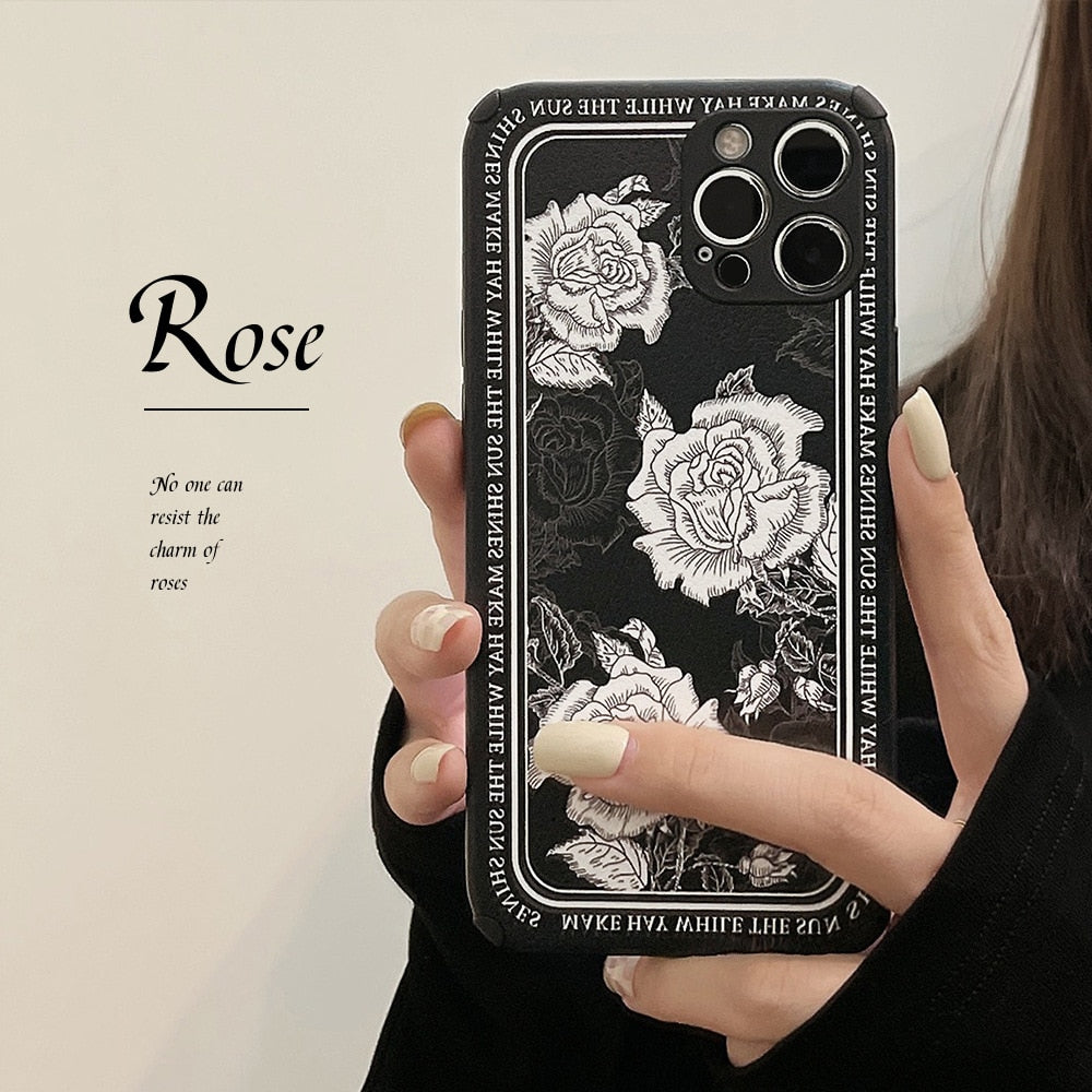 Black Rose Art Phone Case