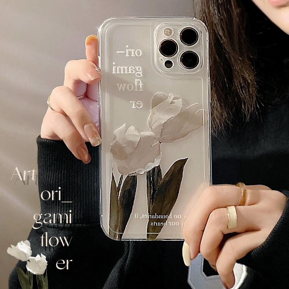 Cool White Flowers Phone Case