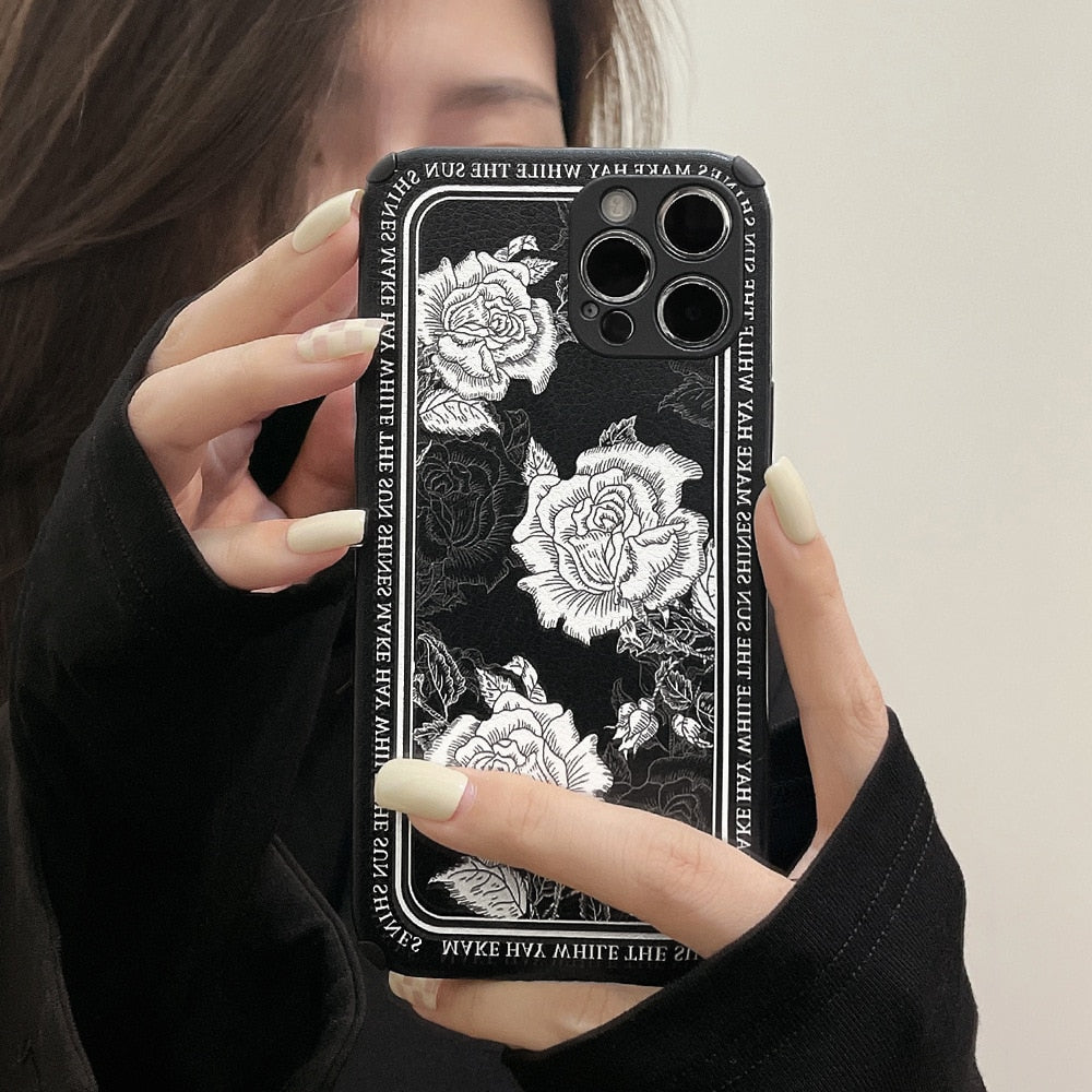Black Rose Art Phone Case