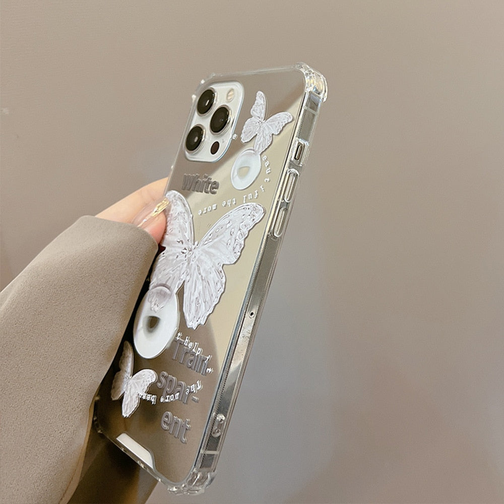 Crystal Mirror Butterfly Phone Case